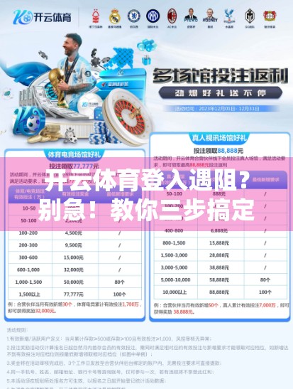 开云体育登入遇阻？别急！教你三步搞定登录难题，畅享运动乐趣不卡顿！