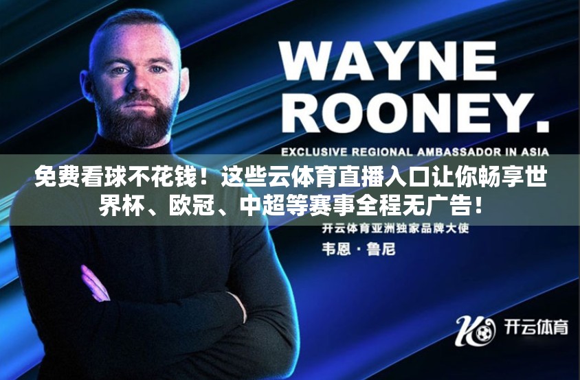免费看球不花钱！这些云体育直播入口让你畅享世界杯、欧冠、中超等赛事全程无广告！