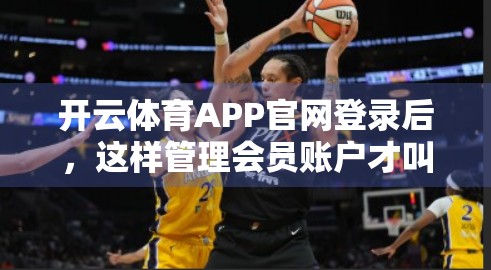 开云体育APP官网登录后，这样管理会员账户才叫聪明人！